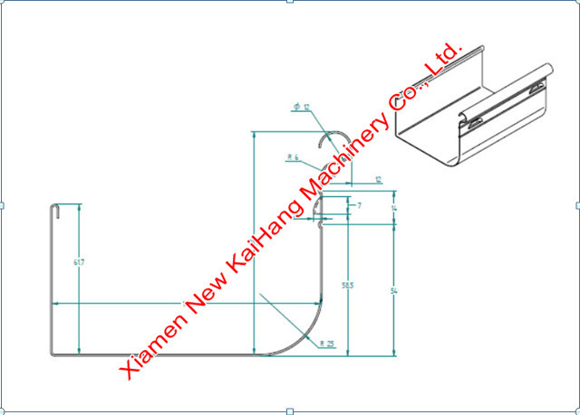 Classic Type Metal Roof Ridge Cap Roll Forming Machine , Metal Sheet Making Machine
