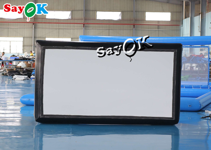 Backyard Movie Screens Airtight Front Projection Inflatable Movie Screen With Pump 3x1.75mH