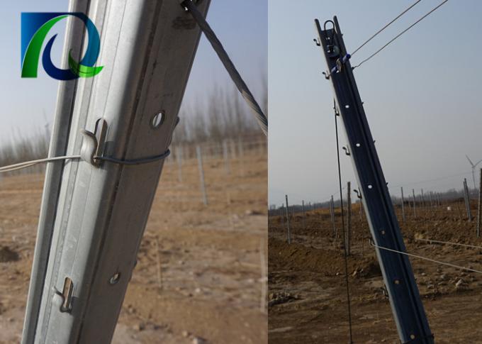 Eco Friendly Vineyard Fence Posts / Orchard Post With Accessories Weather Resistance