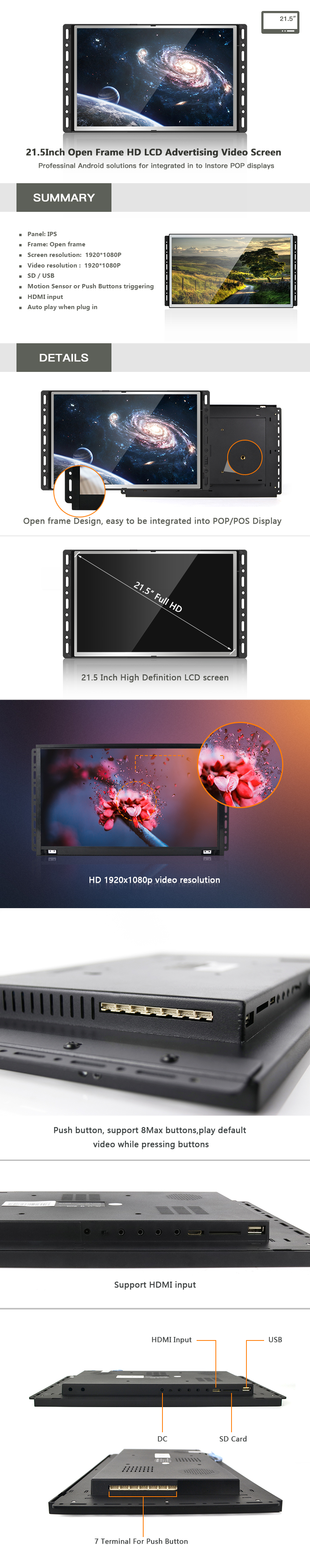 hd 1920*1080 video play led screen for advertising for your marketing