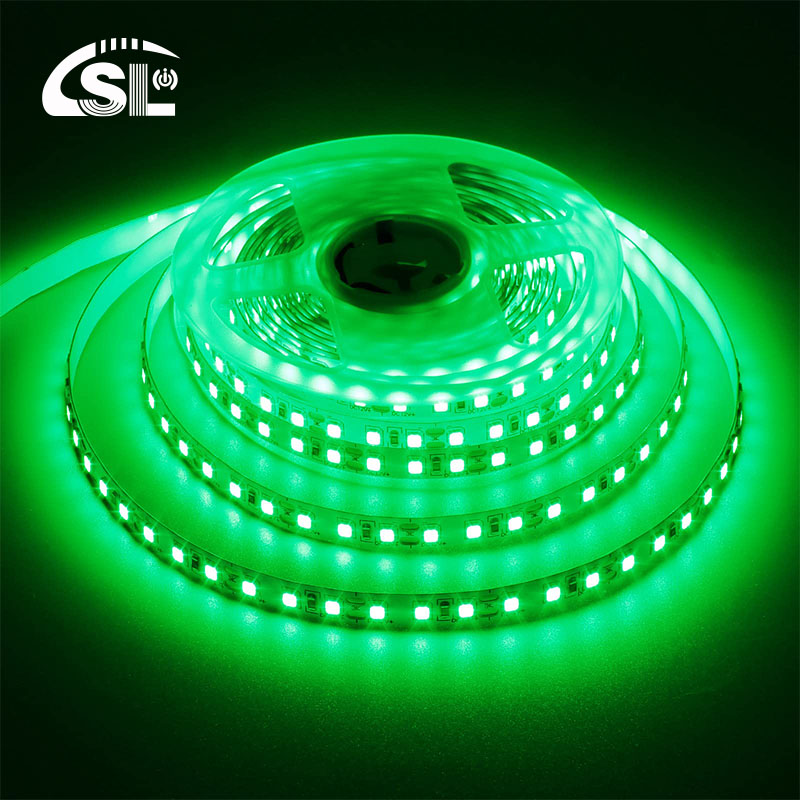 IP20 Rating High Brightness Customized 5V 120LEDs Green One Light One Cut Electroplate SMD2835 LED Strip Light