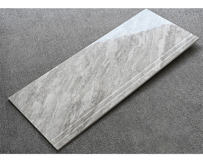 Gray Polished Porcelain Tiles 1200x300mm Restaurant Anti Skid Stairs Tiles