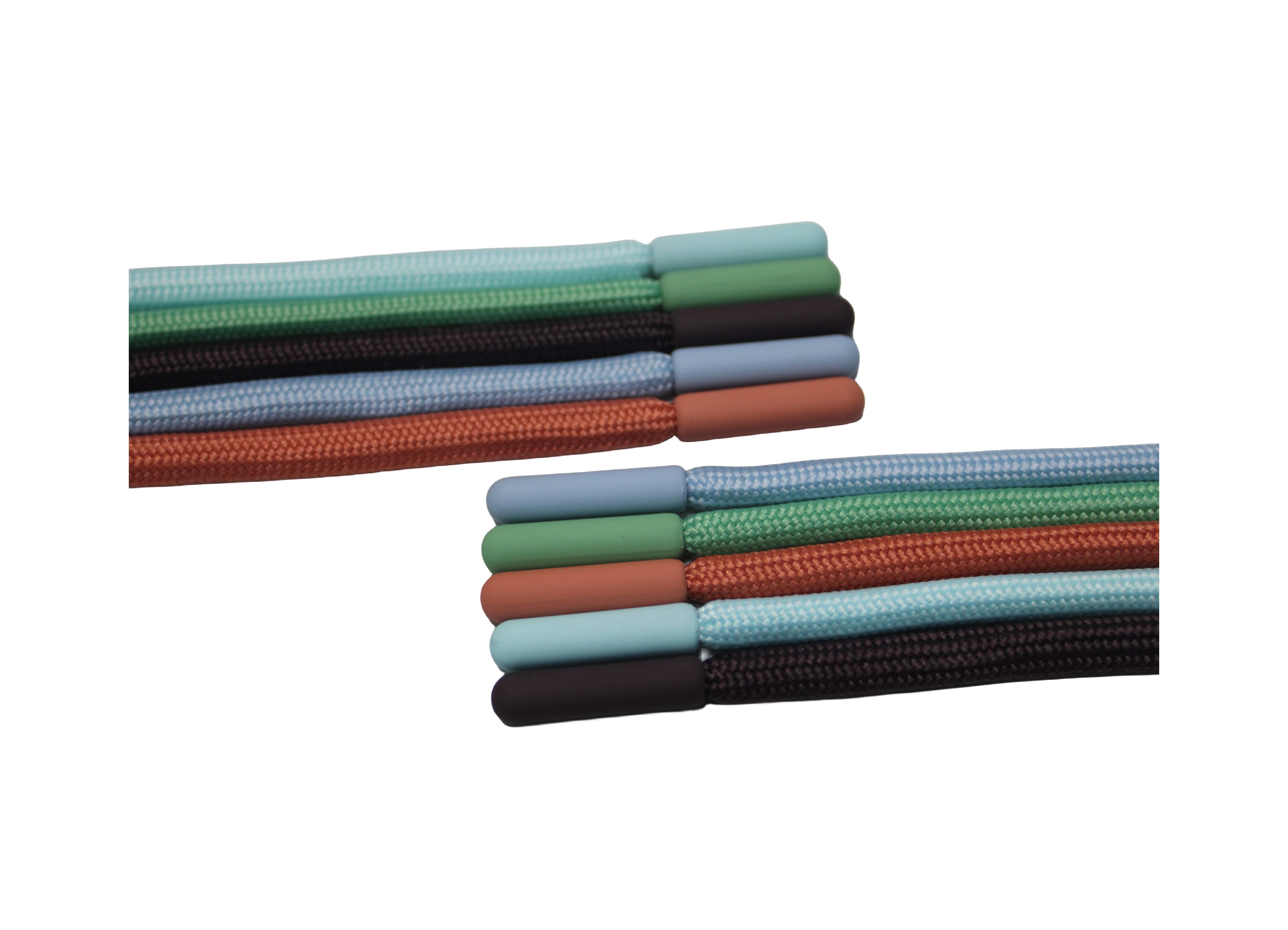100% Polyester Round Drawstring Cord With Rubber Coated Metal Tips