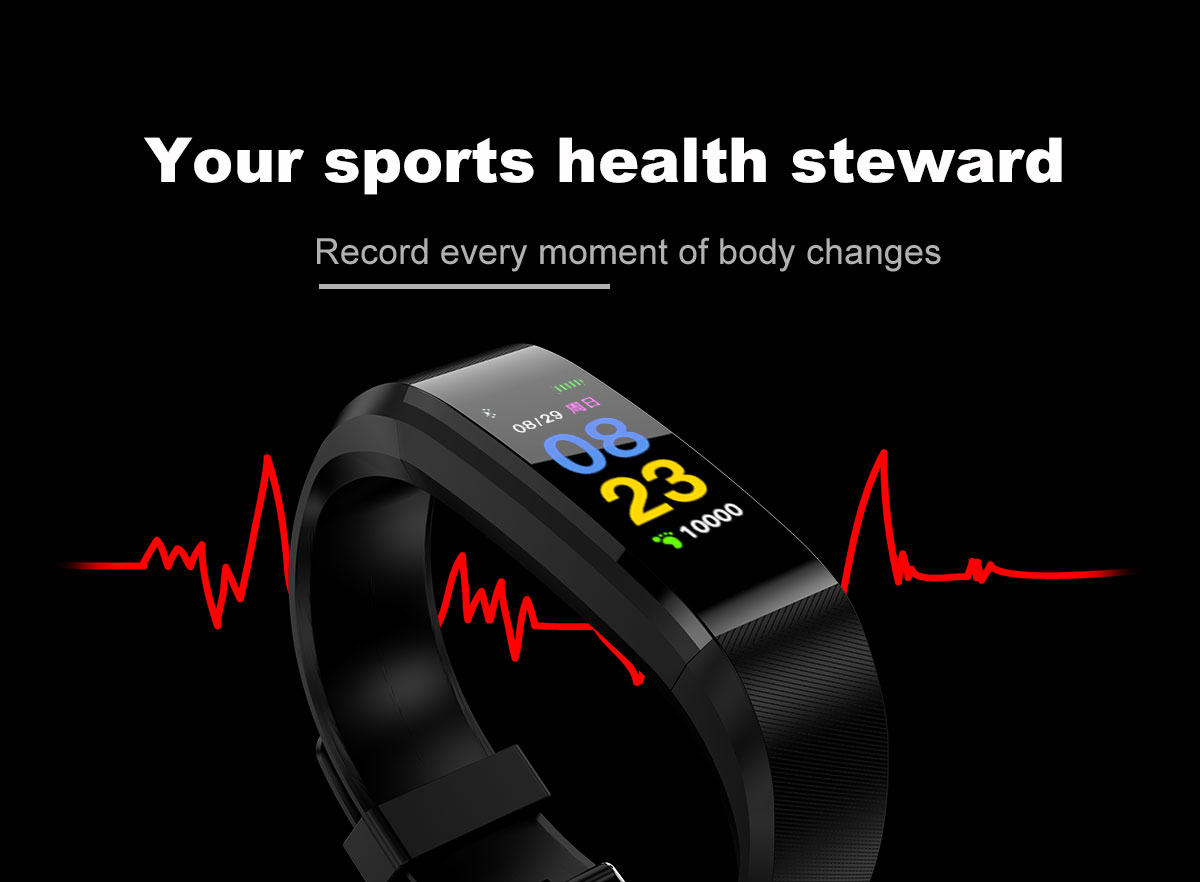 Fitness Tracker Smart Band Activity With Heart Rate 115 Plus With Exercise Smart Bracelet