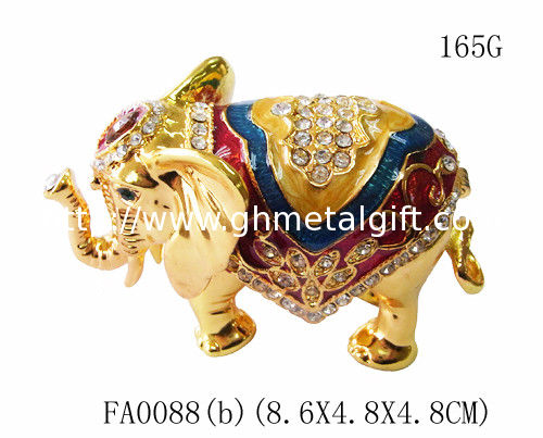 colourful elephant jewelry box elephant trinket elephant figure