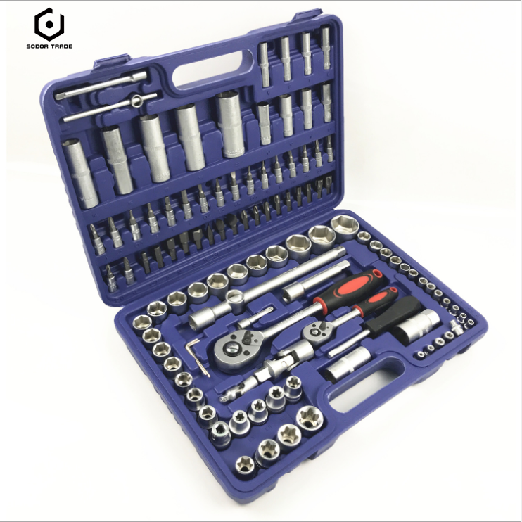 108PC ratchet wrench set auto repair auto home hardware tools manufacturers direct 108 pieces of sleeve set