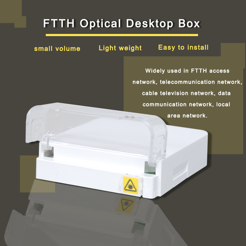 FTTH Termination Box ABS Fiber Optic Distribution Box G657A2 Flame Retardant