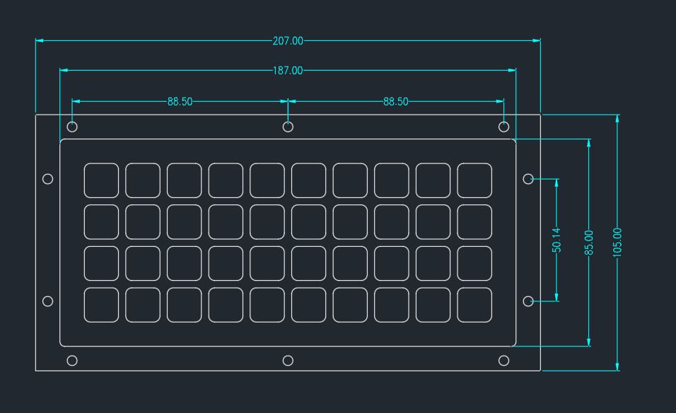 Parking System 40 Key Keyboard Stainless Steel Material Weather Resistant