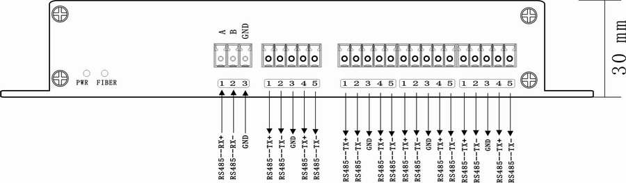 RS485 Distributor 1 input 8 Output Connection Graphs