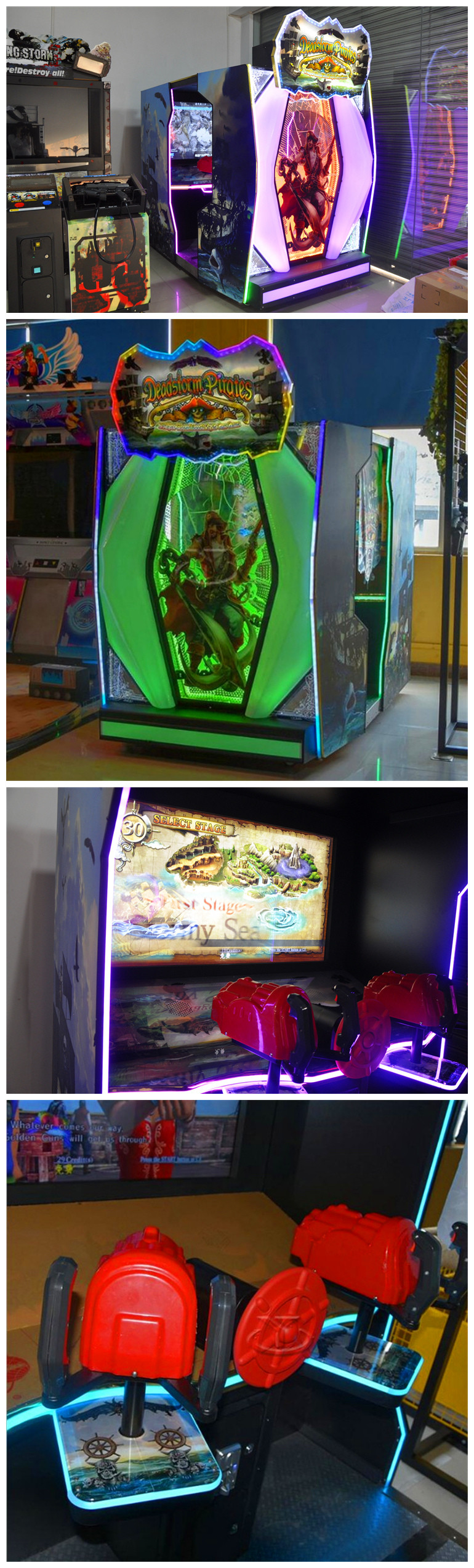 55" Lcd Shooting Coin Operated Arcade Machine With Pirates Theme