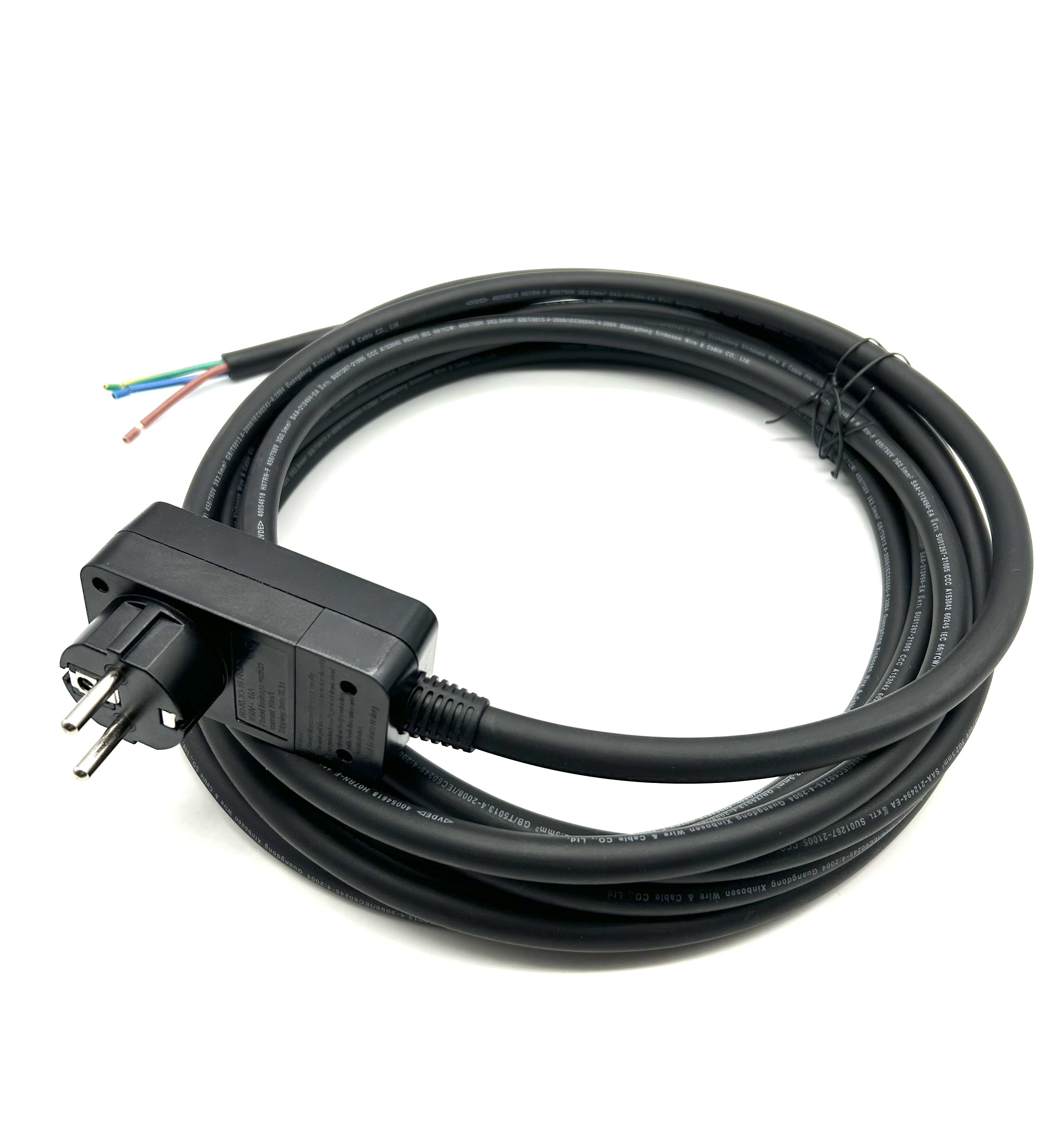 END Free EU GFCI POWER CORD H07RN 3*2.5mm2 Integrated Leakage Protection Plug CE Extension Cords
