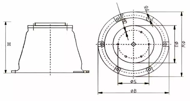 High Performance Dock Rubber Fender Cone Type SCN1600 For Berth