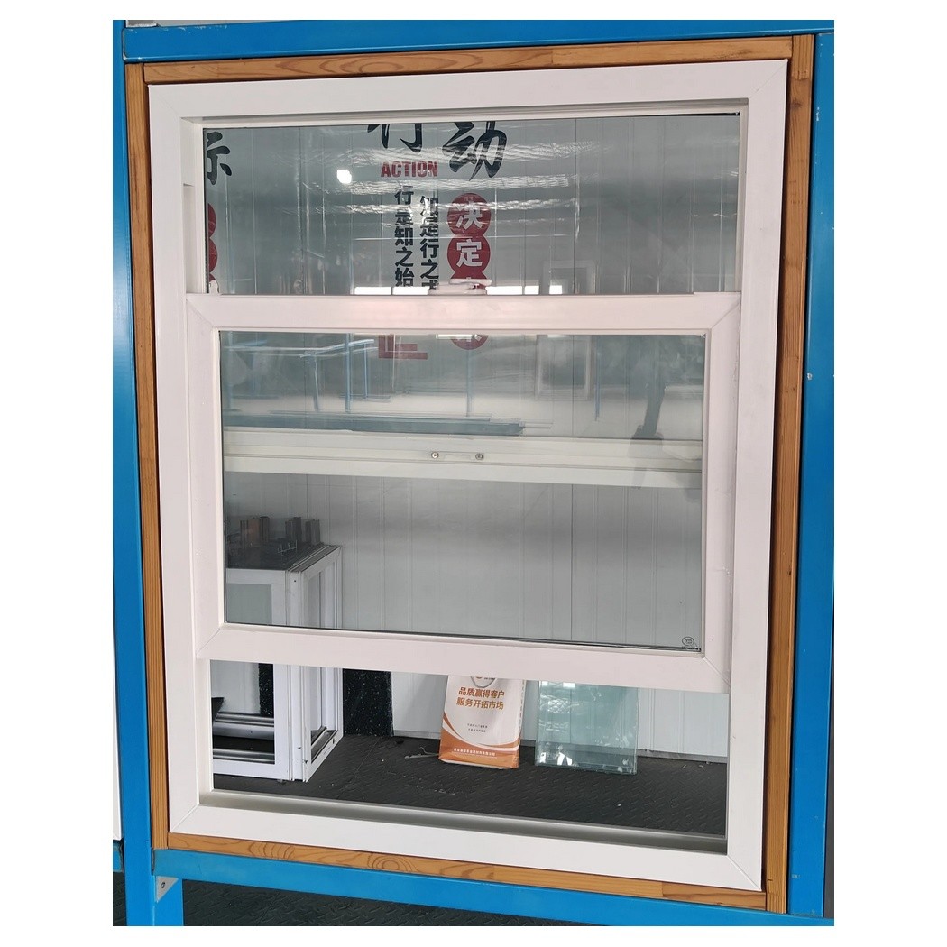 White Single Hung Vinyl Windows Double Pane Vertical Sliding Glass Window