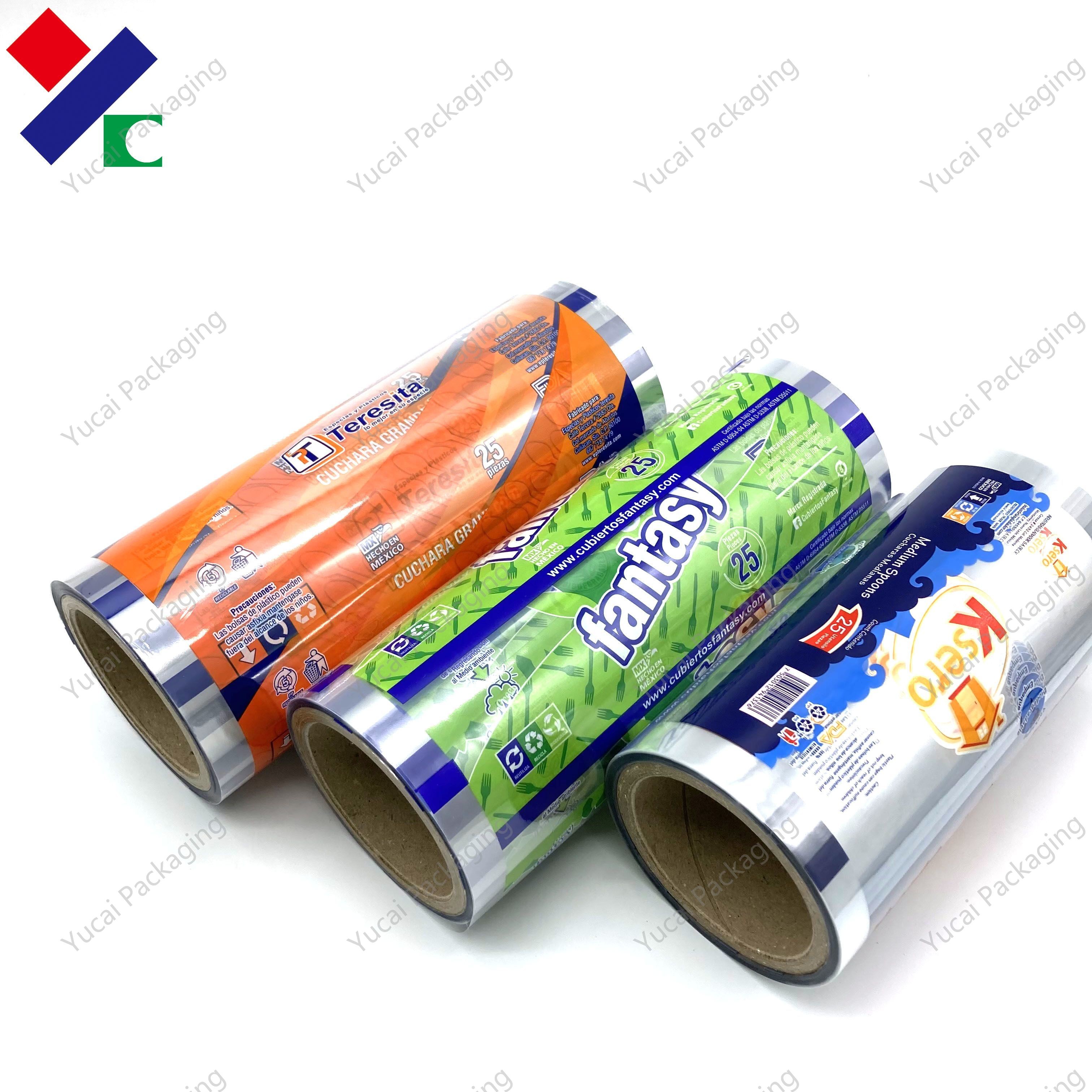 Custom Printed Plastic Laminating Film Heat Sealable Flexible Food Packaging Materials