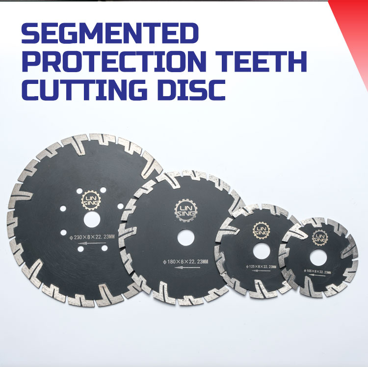 Stone Carving Hot Press Segmented Protection Teeth Cutting Disc for Fast Cutting