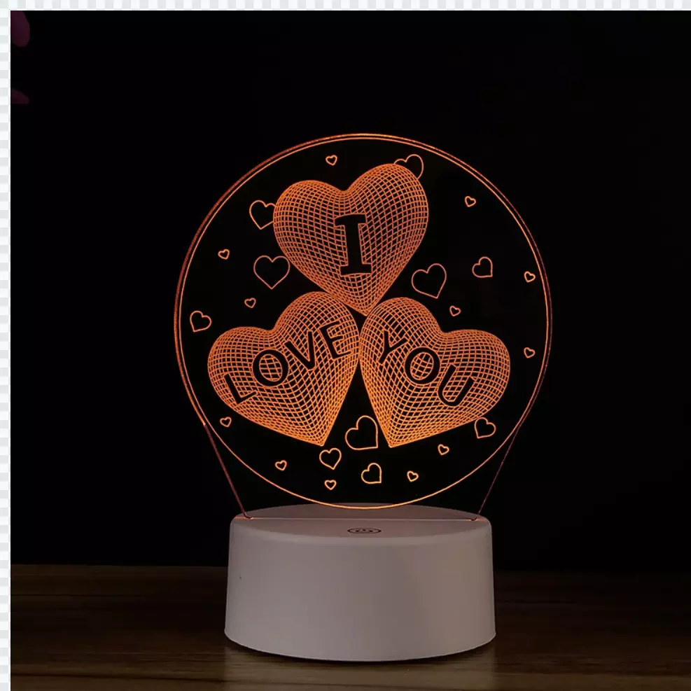 Yoga Cyan 3D Led Illusion Lamp Night Light Christmas Changeable Rohs