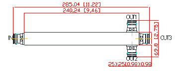 600-4200MHz N Female Power Splitter With ≤ 5.4 Split Loss
