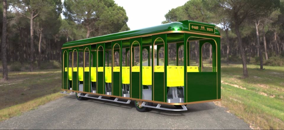 42 Person Electric Trackless Train With DC Motor For Amusements Park Playground