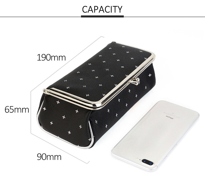 Fashion Custom Digital Print Canvas Black Printed Makeup Cosmetic Case Bag