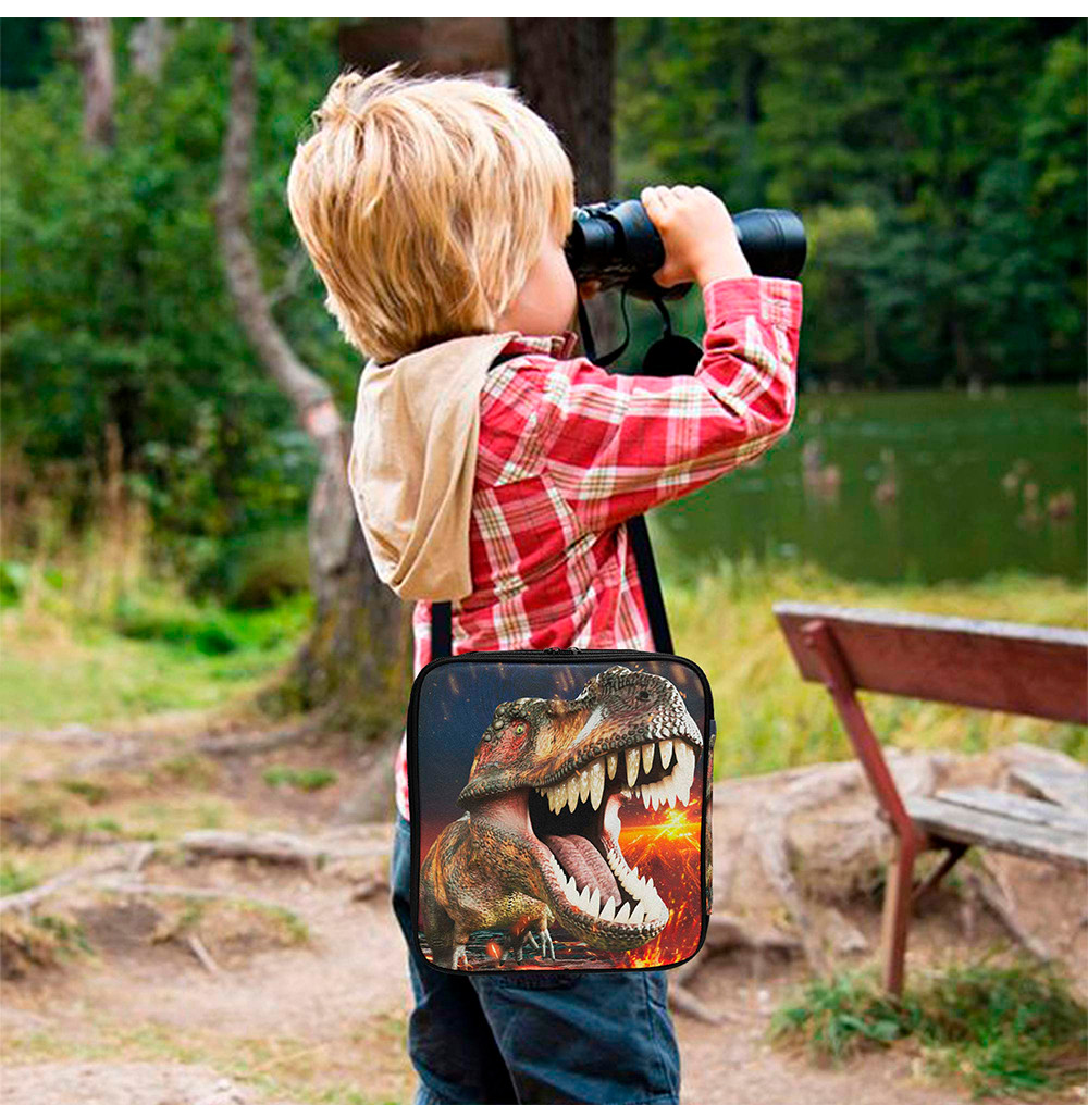 Zippered 3D Dinosaur Insulated Lunch Cooler Bags
