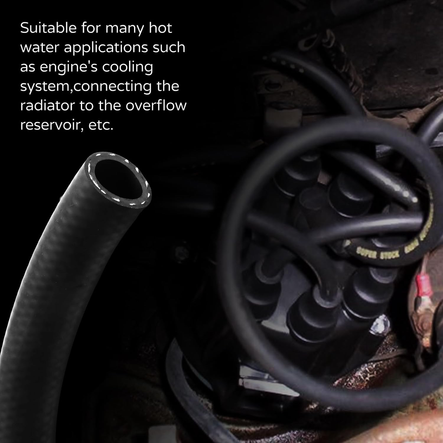 Temperature Resistance 3/4'' Radiator Coolant Water Heater EPDM Rubber Hose/Tube/Pipe