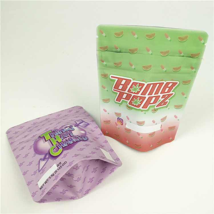 100g VMPET Smell Proof Bags Child Resistant Heat Seal Matte
