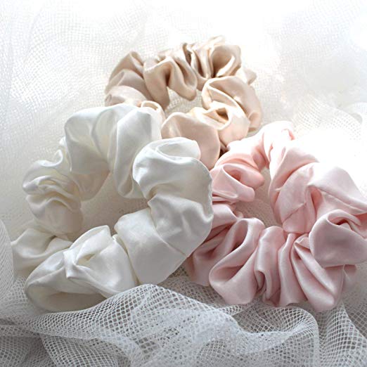 Slip 3.5cm Width Mulberry Silk Scrunchies Elastic OEM ODM Service