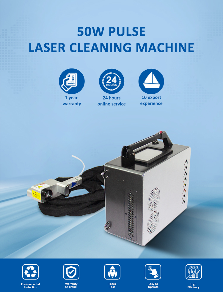 Portable Backpack Laser Cleaning Machine Metal Rust Surface Paint Removal