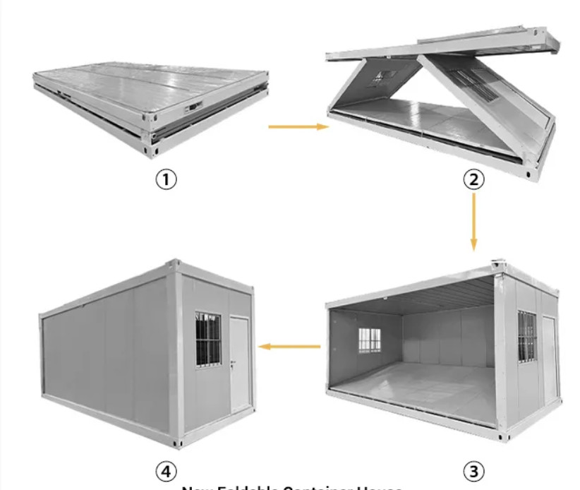 Corrosion Resistance Foldable Container House Welded Steel Structure Container House