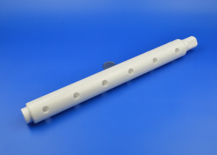 White ZrO2 Precision Alumina / Zirconia Ceramic Shaft Non-Porous Ceramic Rod