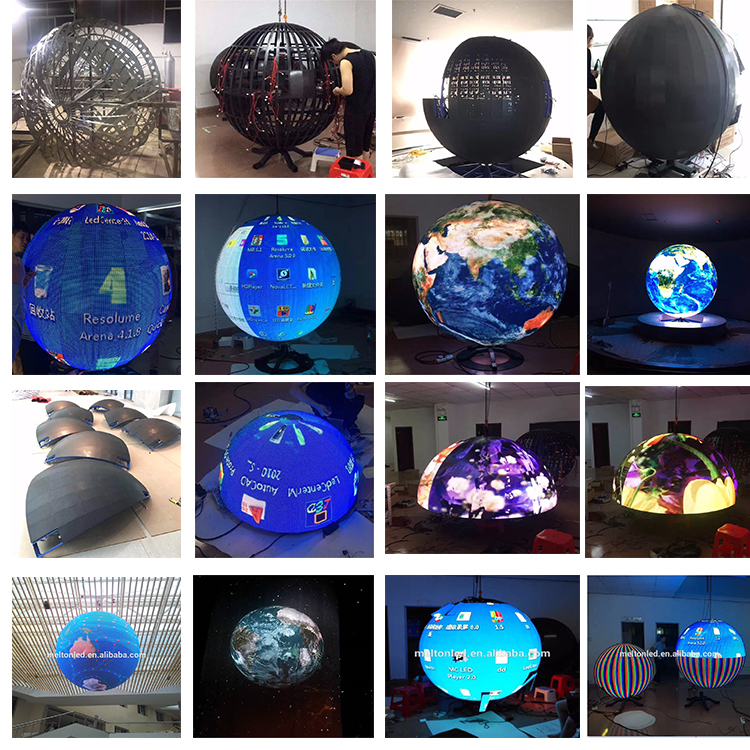 Flexible Indoor Hanging Led Video Ball Display , Led Ball Screen Energy Saving