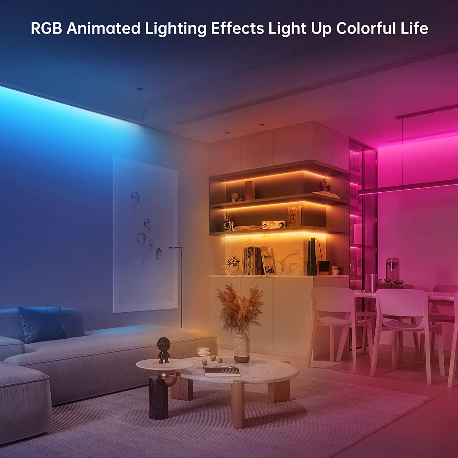 Bluetooth Tuya Dimmable LED Strip 2000mm 3000mm Led Neon Flex RGB