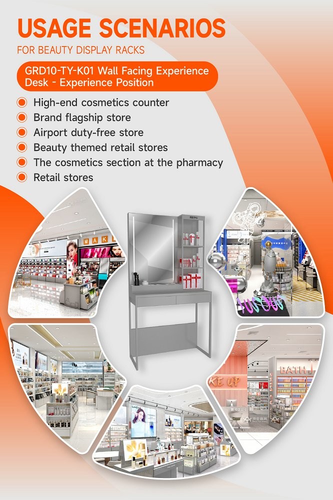 GDR10-TY-K01 Retail Store Display with Round USB Ports and Versatile Display for Mall Booths