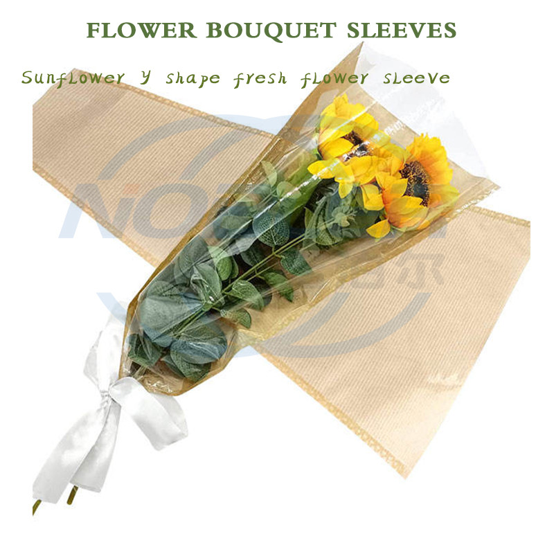 Waterproof Flower Bouquet Sleeves Plastic Flower Wrapping Sleeve