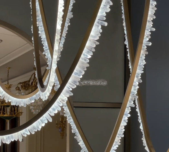 Luxury Lighting High-End Lobby Crystal Chandelier Pscale Commercial Spaces