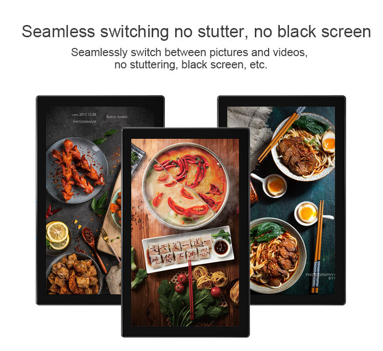 43 inch Super Thin Wall Mount LCD Digital Signage Display With Free CMS Software