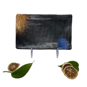 Buy cheap School Melamine Soup Plate Rectangle Melamine Matte Black Tableware CE product