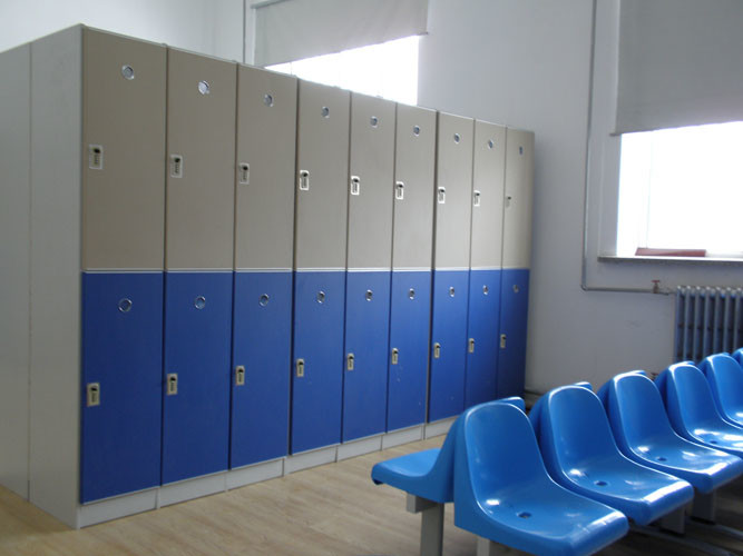 6 Comparts 3 Column Orange School Lockers , Lightweight Locker Room Lockers