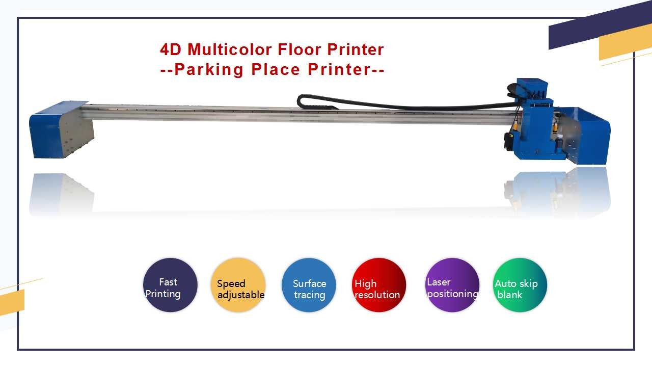 Zkmc 2880 Dpi 2 Printheads Flatbed Printing Machine Uv Ink Cmykw 5 Colors For Floor Ground Print