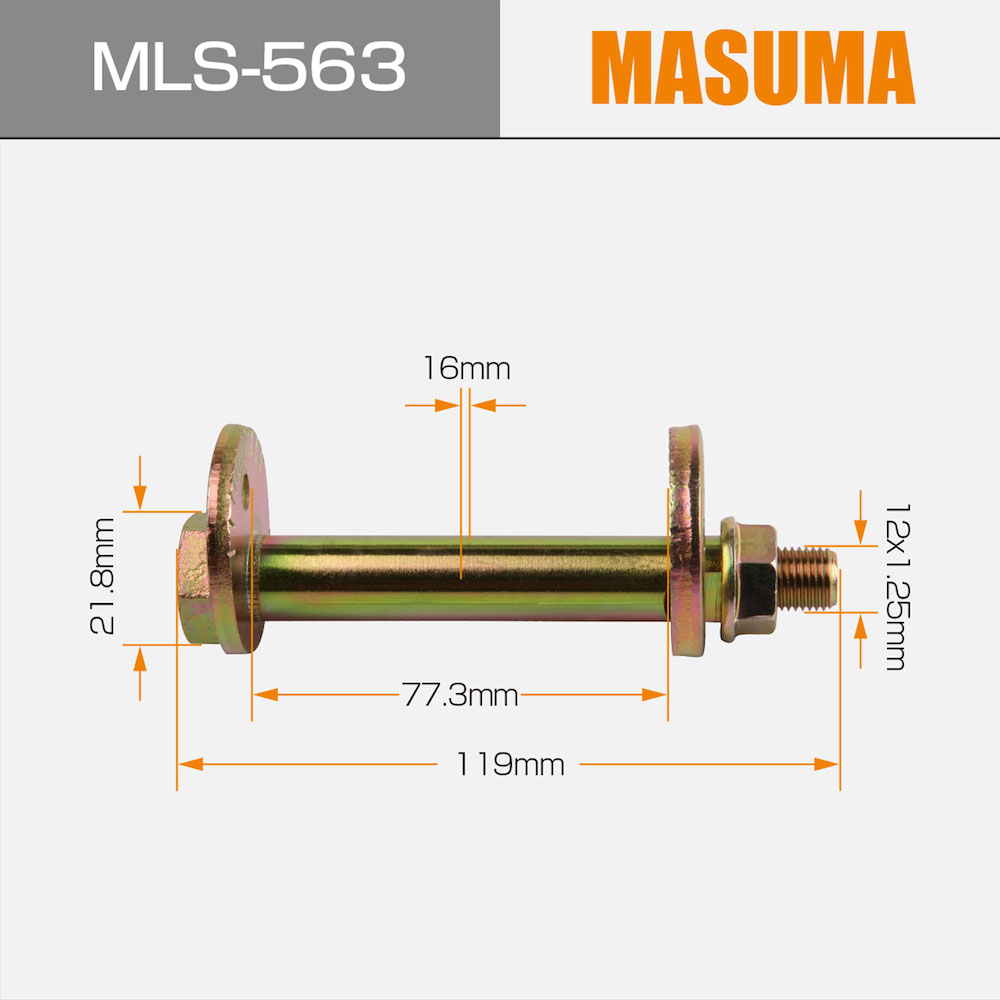 MLS-563 MASUMA Camber bolt MR418673 4113A073 MU431006 MU435005 for MITSUBISHI MONTERO V64W