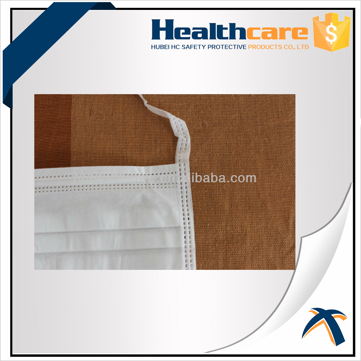 Non Woven Disposable Mouth Mask With Elastic Ear Loop For Dental Single Use