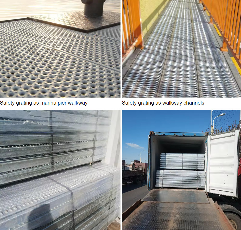 Custom Crocodile Mouth Anti Skid Metal Sheet Silver Channel 120mm-1000mm Various Lengths