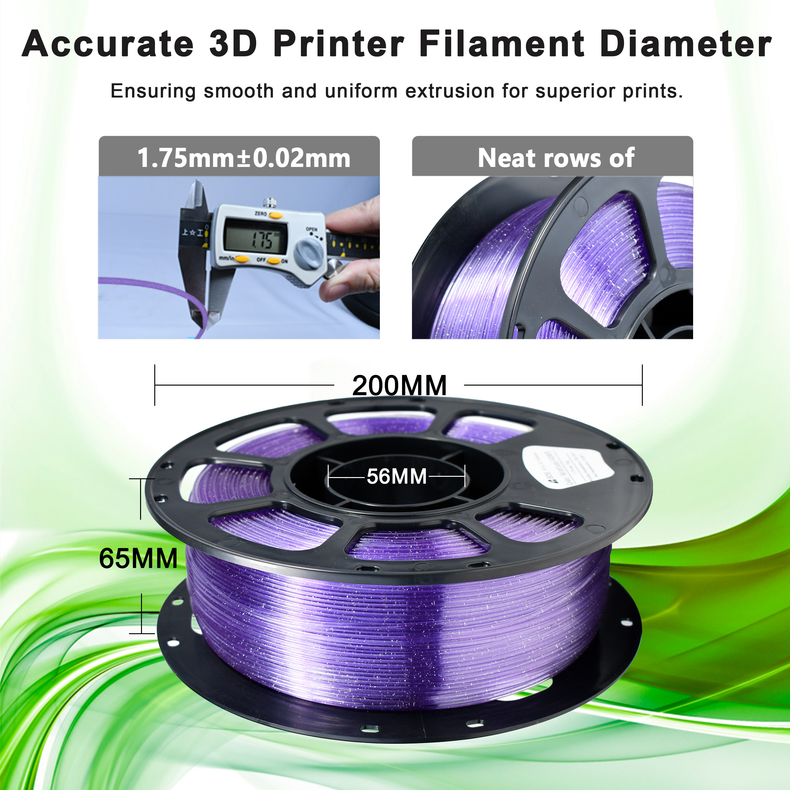 PETG Filament Flash Point Purple 1.75mm FDM Forming Technology 3D Printing Filament