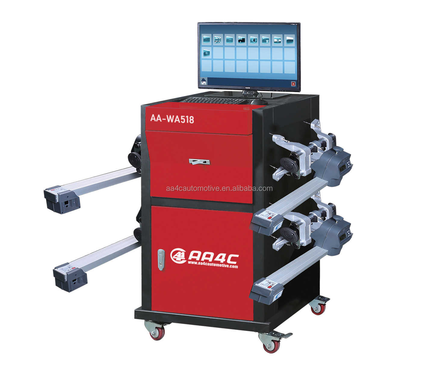 AA4C Zigbee CCD Wheel Alignment Machine CCD Wheel Aligner Car Four Wheel Alignment AA-WA518