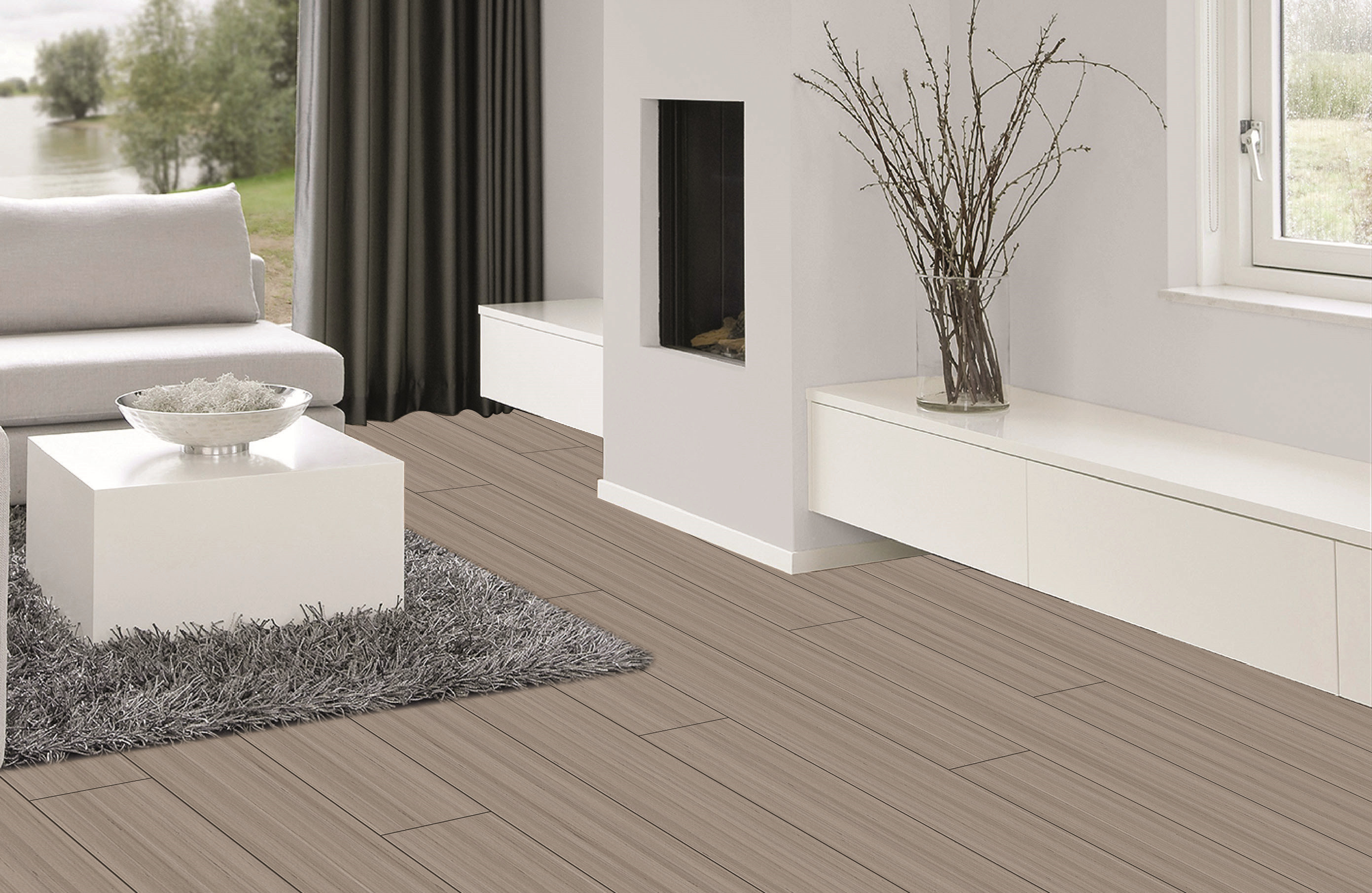 4mm SPC Luxury Vinyl Plank Flooring Termite Proof Stain Resistant GKBM JR-W38022