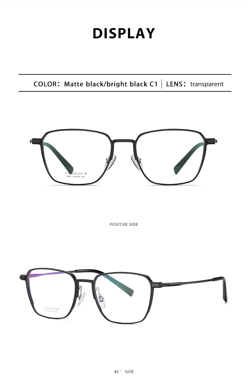Non Prescription Titanium Cable Temple Eyeglasses Clear Lenses CE