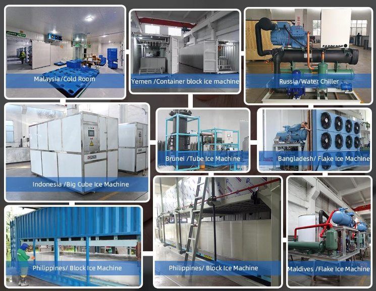 Energy Saving ICEMA 1T-10T Industrial Cube Ice Machine for Food and Beverage Industry