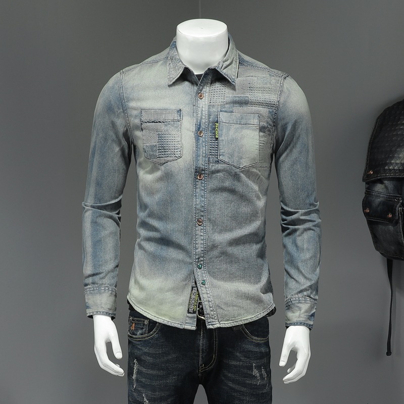 Full Sleeve Length DRESS SHIRTS 2022 Unique Design Spring Fashion Men's Retro Flower Shirt