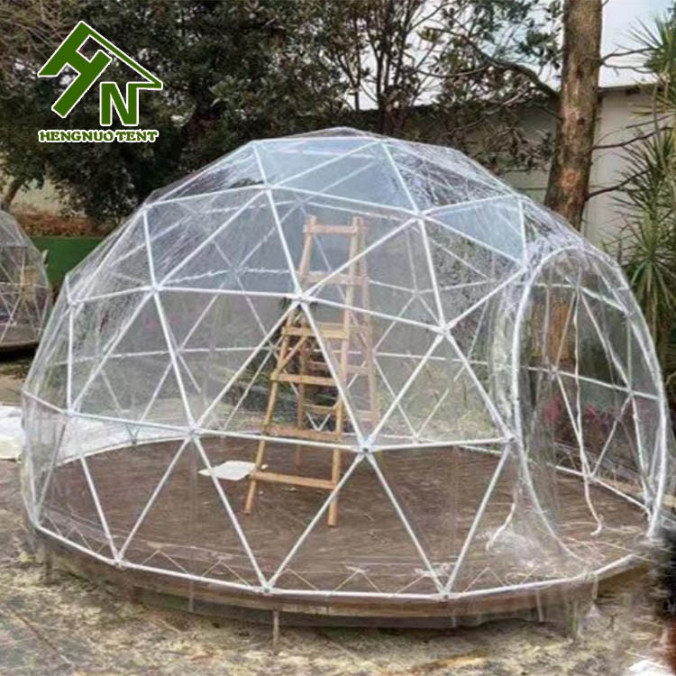 Small Outdoor Transparent Geodesic Dome Tent 6.5m Height For Festivals