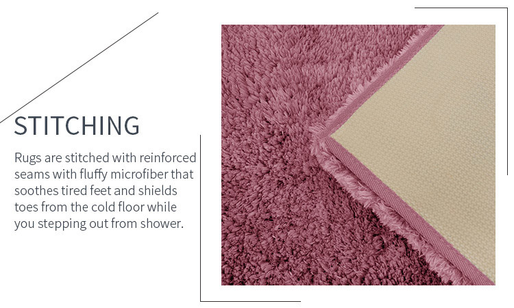 Bsci 100 Anti Skid Bathroom Fluffy Rugs Pearl Yarn Microfiber
